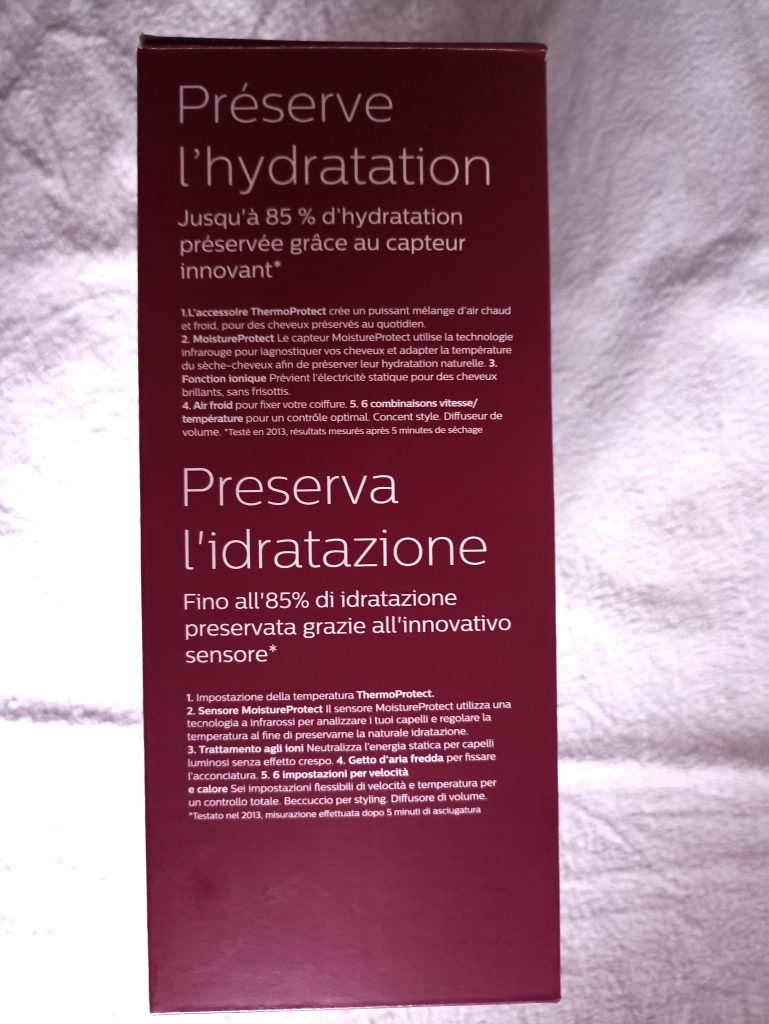 Philips DryCare Prestige HP8280 00 Haartrockner, Verpackung Seitenansicht 2