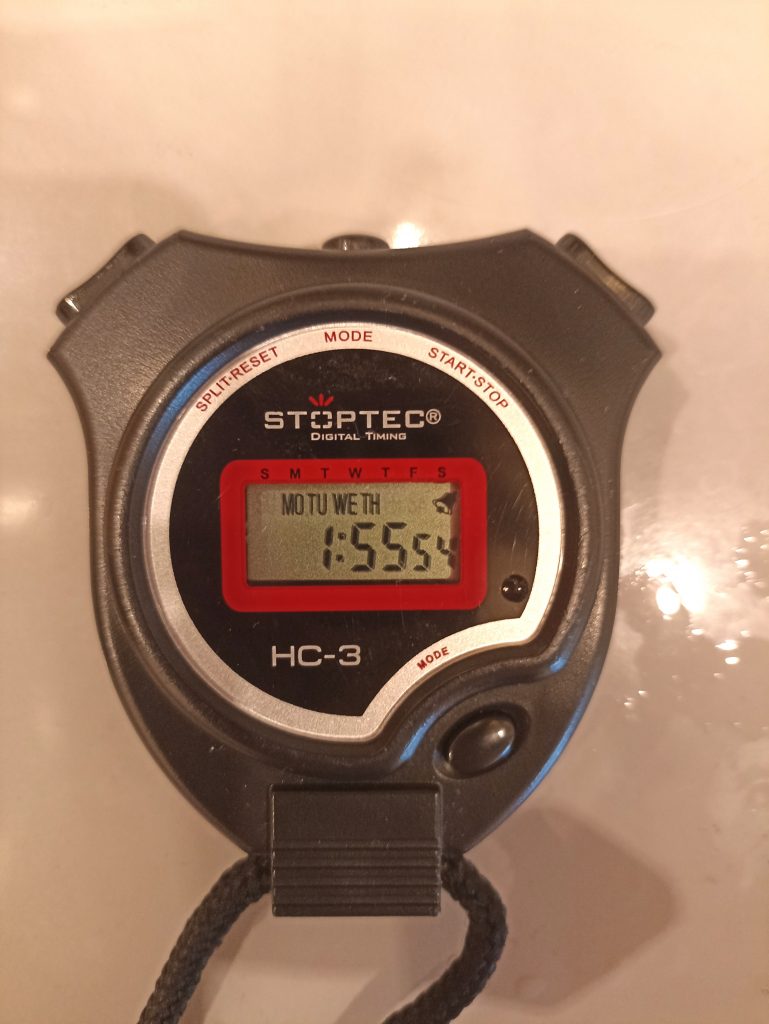 Philips DryCare Prestige HP828000 Haartrockner, Messen der Trocknungsgeschwindigkeit 1 Minute 55 Sekunden