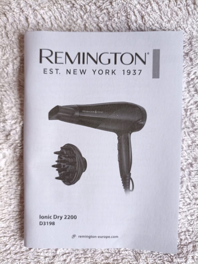Remington D3198 Haartrockner, Gebrauchsanleitung