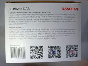 Sangean MMR88 DAB Kurbelradio, Verpackung Seitenansicht 1