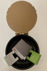 Silit Talis Pfanne geöffnete Verpackung mit Blick auf die Bedienungsanleitung und Garantieheft