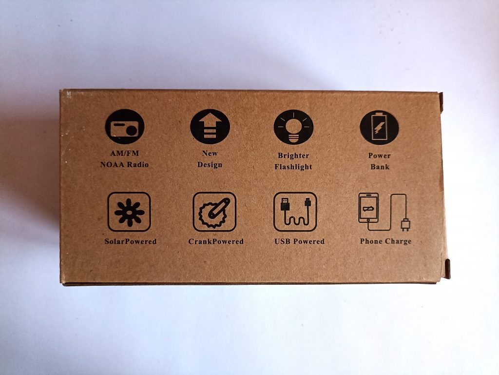 Solarbaby 0810 Kurbelradio, Verpackung Rückansicht