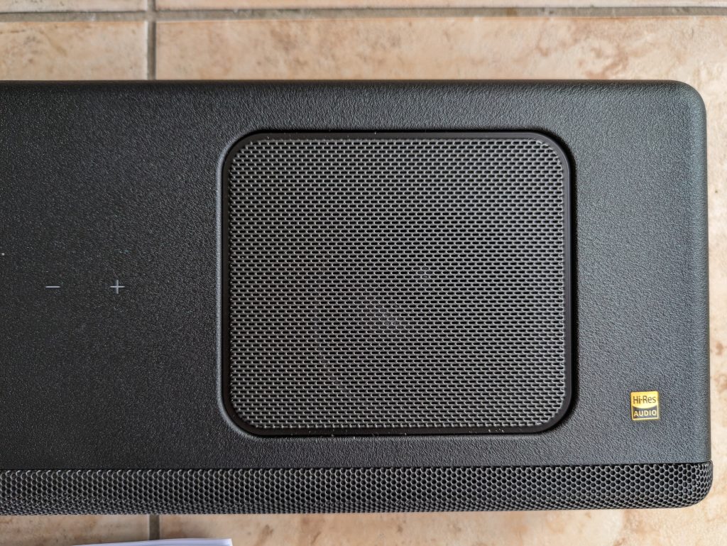 Sony HT A5000 Soundbar von oben nähere Ansicht der rechten Seite