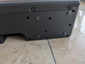 Sony HT A5000 Soundbar von unten in der Nahansicht rechte Seite