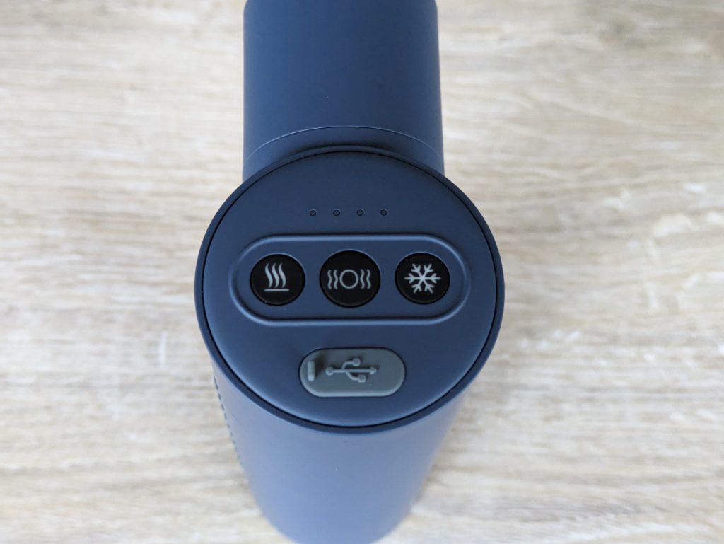 Tasten der Medisana MG600 Massagepistole
