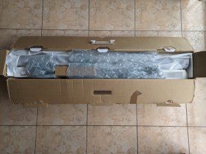 Verpackung der Sony HT A7000 Soundbar geöffnet