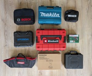 Verpackungen aller Akkuschrauber im Test