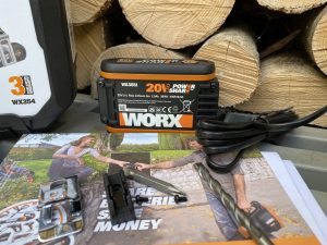 WORX-20V-Akku-Schlagbohrschrauber-SlammerDrill-WX354-Zubehör+Akku