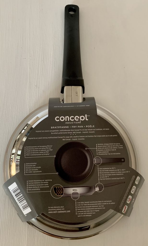 Woll Concept Pfanne mit Schutzkarton von hinten