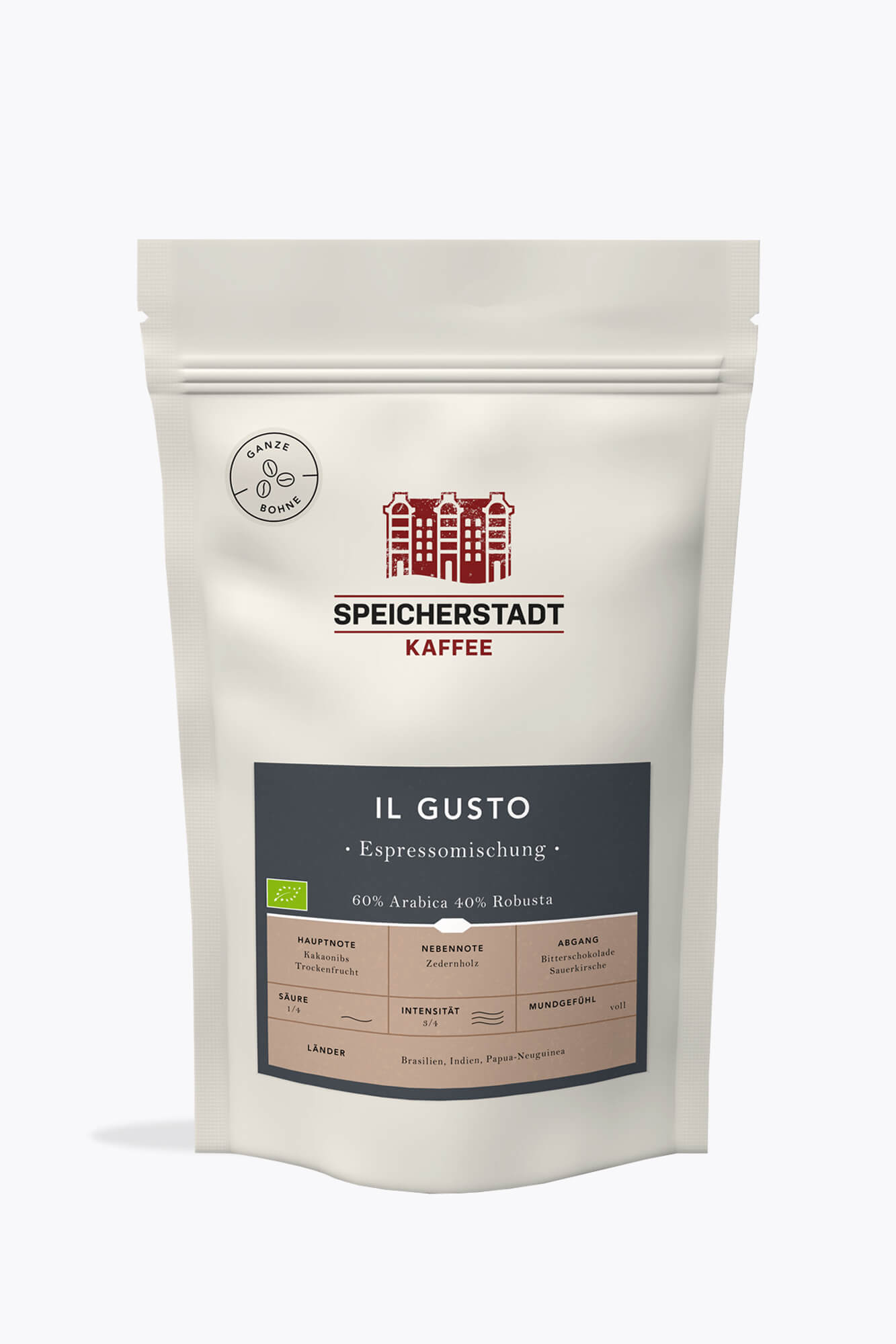 Speicherstadt Kaffee Il Gusto Espressomischung Kaffeebohnen