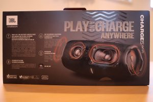 JBL Charge 5 Wifi Bluetooth-Lautsprecher Karton Rückseite