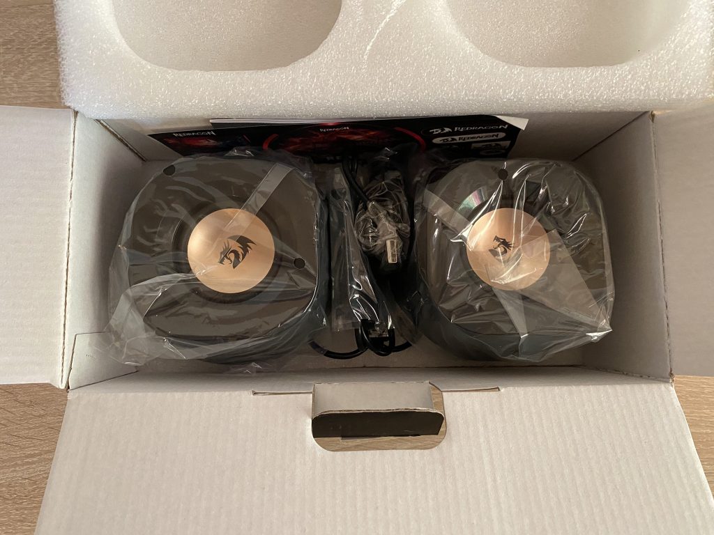 Redragon GS590 PC-Lautsprecher in der Verpackung