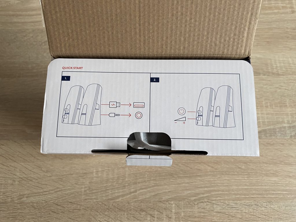 Trust Almo PC-Lautsprecher Schnellanleitung auf der Verpackung