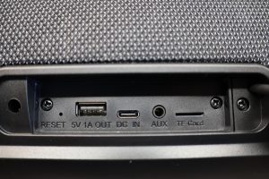 Tronsmart Bang Bluetooth-Lautsprecher Anschlüsse