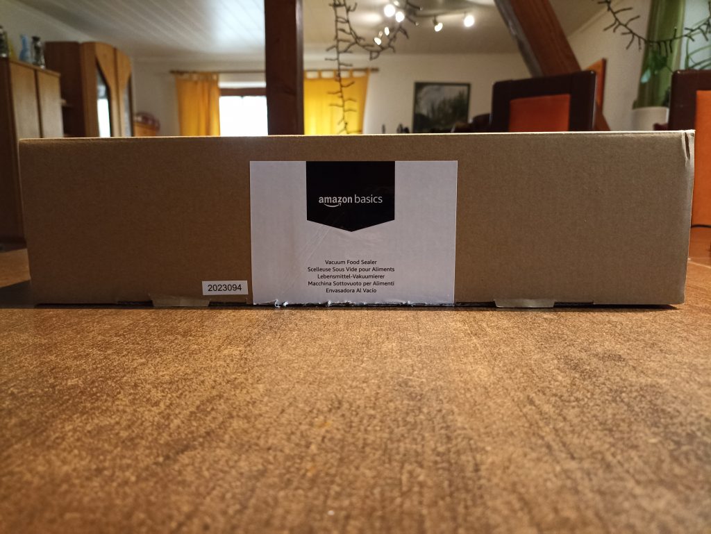Amazon Basics Vakuumierer, Verpackung Frontansicht