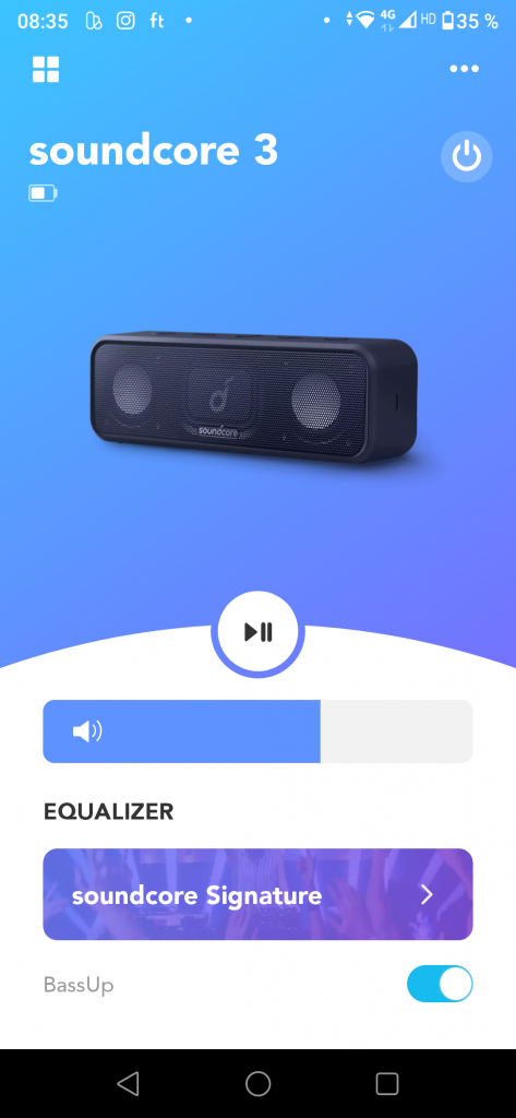 Anker Soundcore 3 Equalizer Screenshot