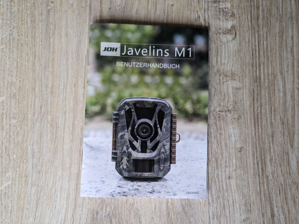 Bedienungsanleitung der JOH Javelins M1 Wildkamera