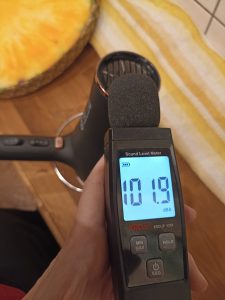 Beurer HC 50 Haartrockner, Messen der Lautstärke in Dezibel