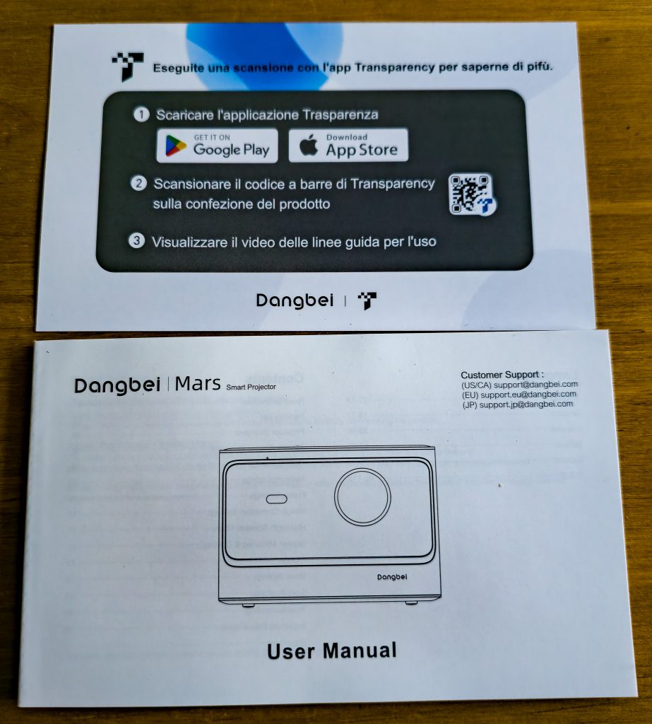 Dangbei Mars Beamer Bedienungsanleitungen