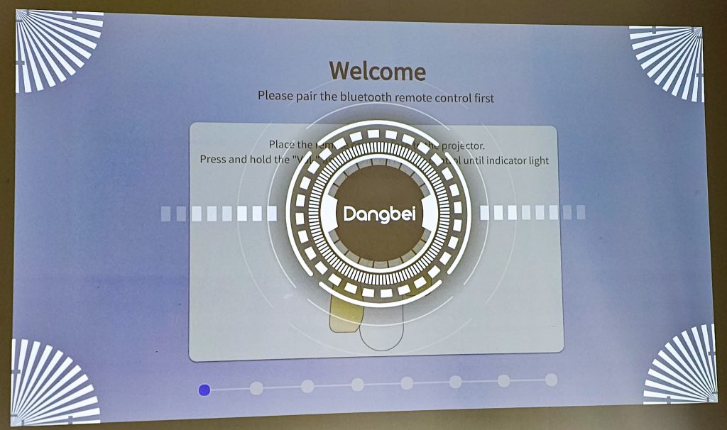 Dangbei Mars Beamer Installationsbildschirm