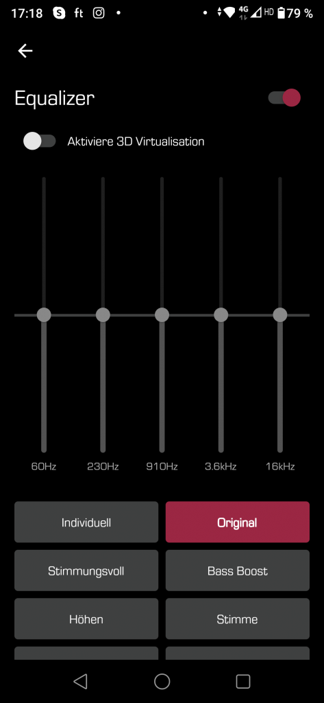 Dockin D Fine Evo Equalizer Screenshot