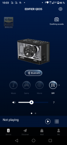 Edifier QD35 Bluetooth-Lautsprecher App Start Screenshot