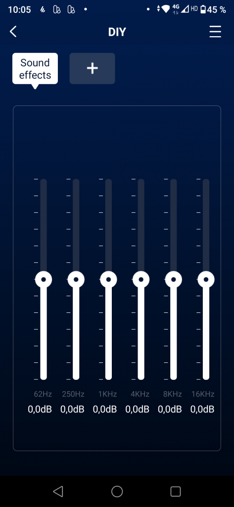 Edifier QD35 Bluetooth-Lautsprecher Equalizer Screenshot