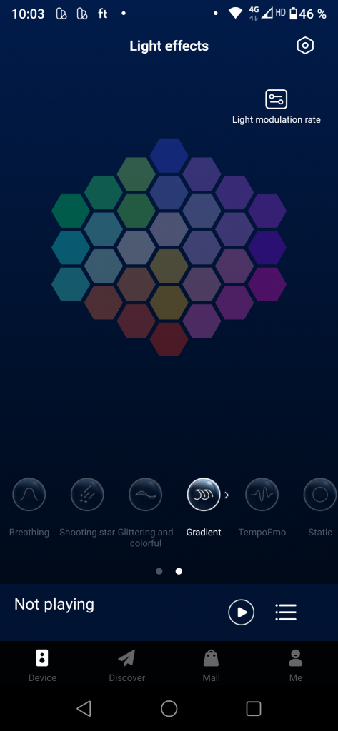 Edifier QD35 Bluetooth-Lautsprecher LED Screenshot