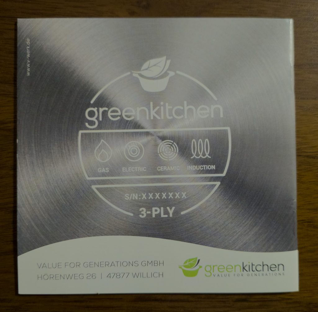 GreenKitchen ZEN-Pan Pfanne Bedienungsanleitung