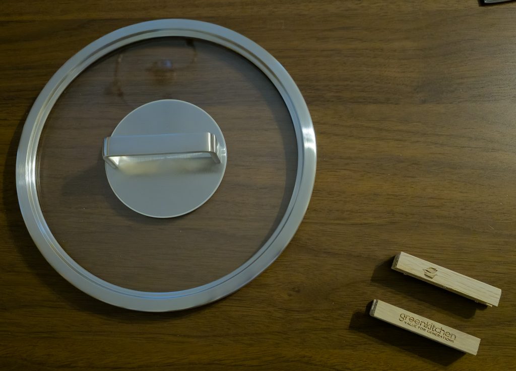 GreenKitchen ZEN-Pan Pfanne Glasdeckel mit Holzgriffen