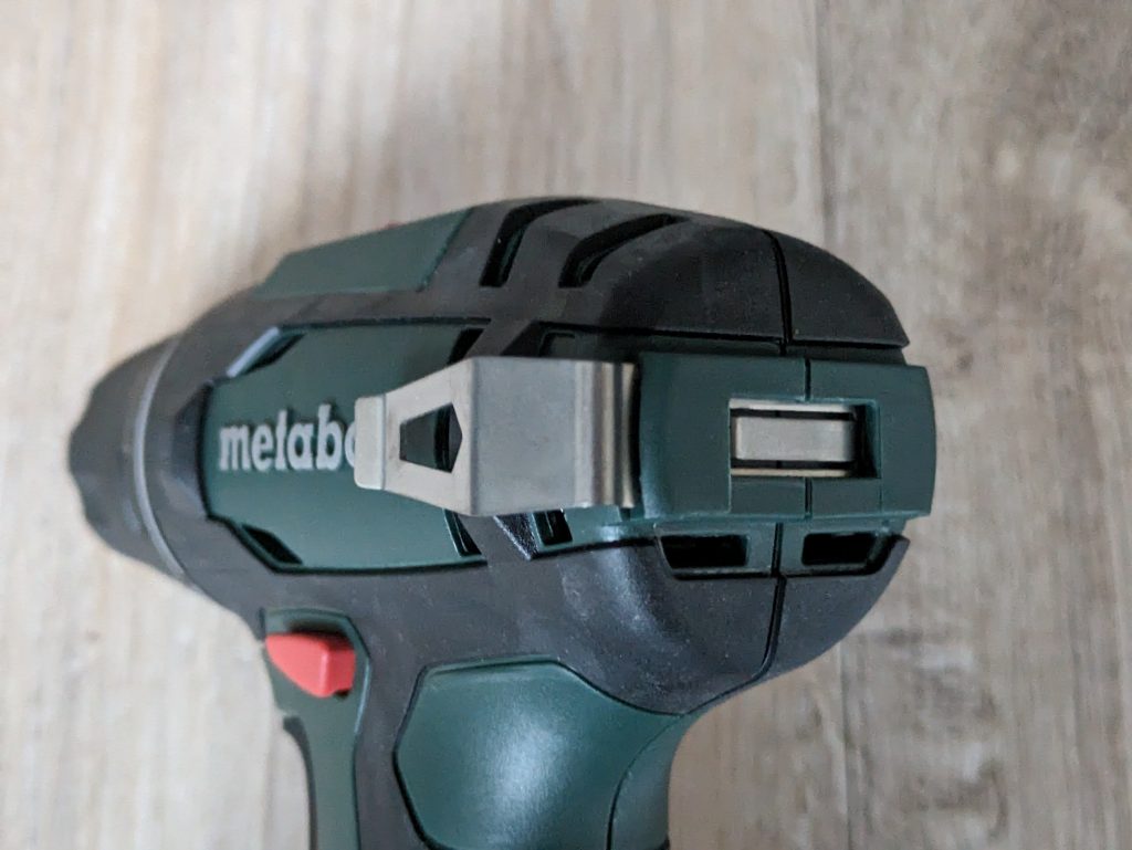 Gürtelclip des Metabo BS 18 Akku-Bohrschraubers