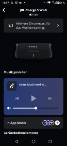 JBL Charge 5 Wi-Fi Screenshot App Start