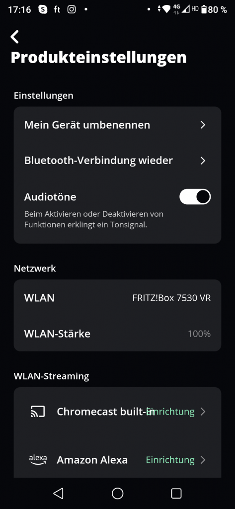 JBL Charge 5 Wi-Fi WLAN Screenshot