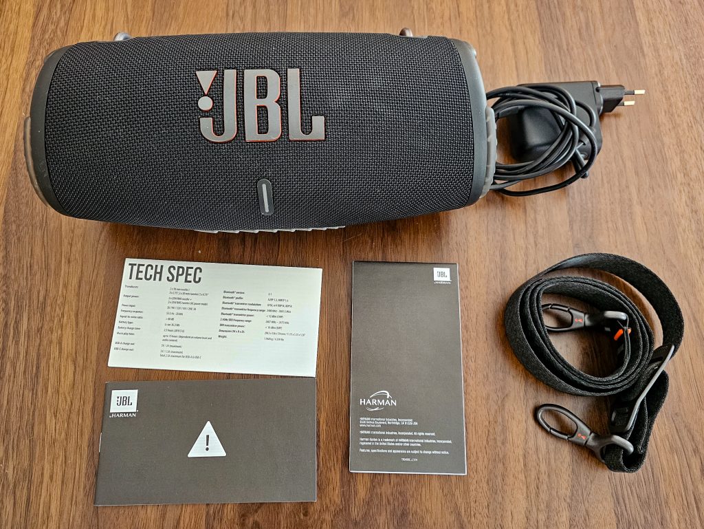 JBL Xtreme 3 Bluetooth-Lautsprecher Lieferumfang