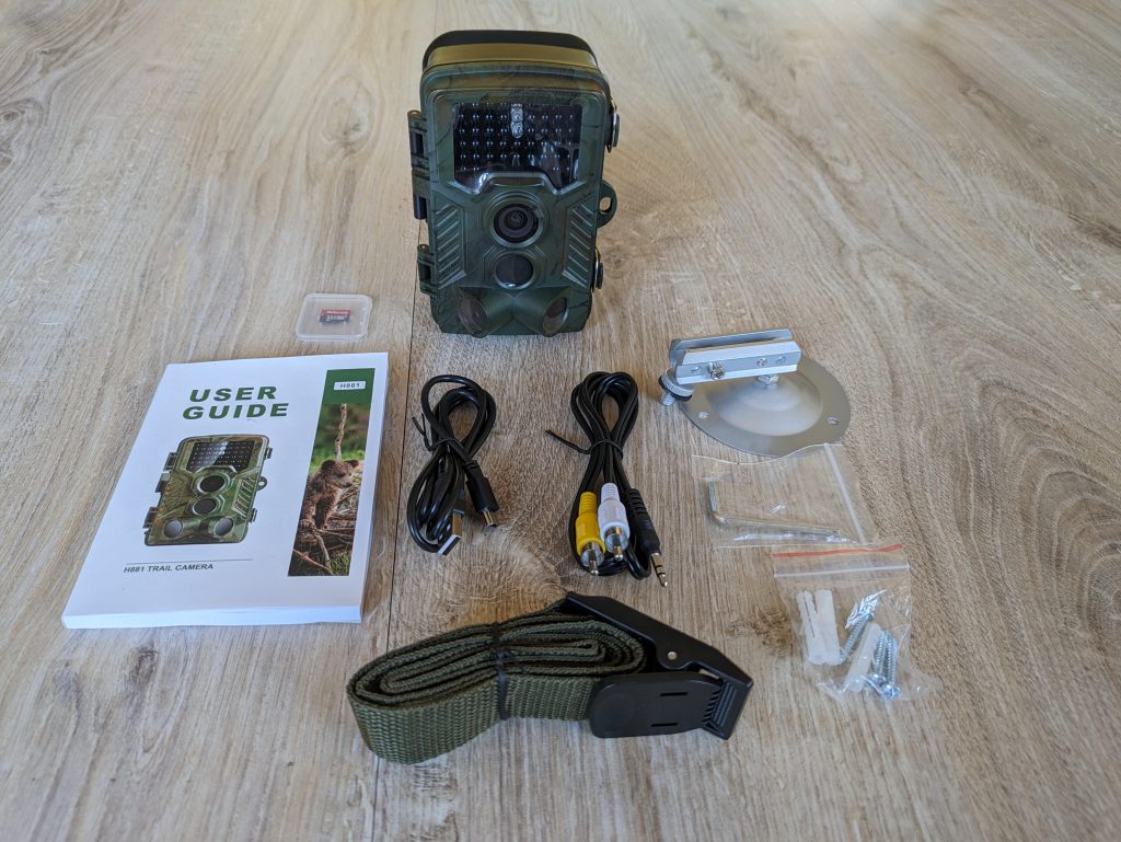 Lieferumfang der Coolife H881 Wildkamera