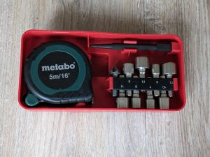 Maßband des Metabo BS 18 Akku-Bohrschraubers