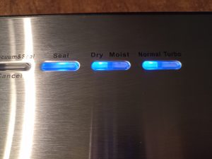 ProfiCook PC-VK 1080 Vakuumierer, Bedienfeld Leuchtanzeige im Betrieb 2