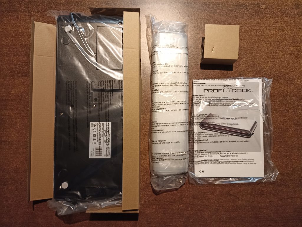 ProfiCook PC-VK 1080 Vakuumiererm, Lieferumfang mit Innenverpackung