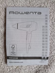 Rowenta x Karl Lagerfeld Haartrockner, Gebrauchsanweisung