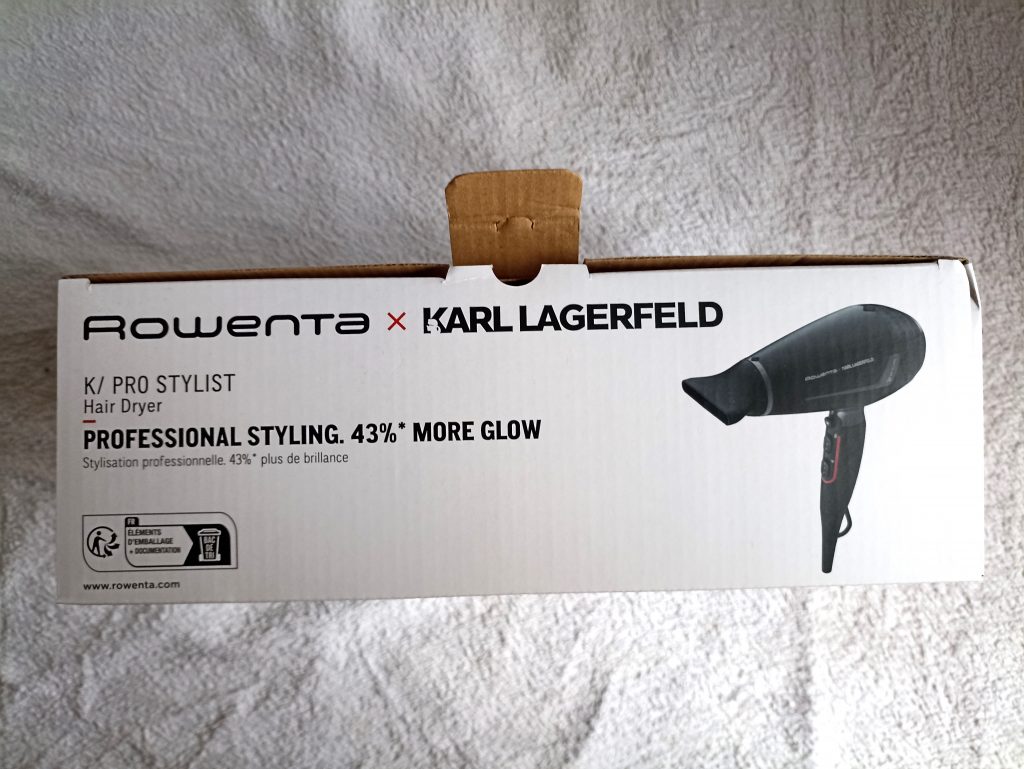 Rowenta X Karl Lagerfeld Haartrockner, Verpackung Oberseite