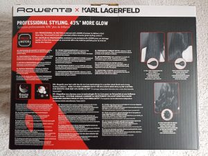 Rowenta X Karl Lagerfeld Haartrockner, Verpackung Rückseite