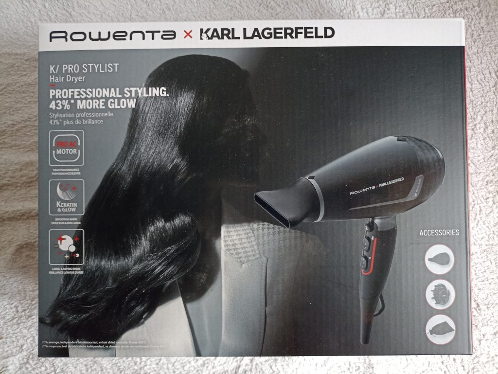 Rowenta X Karl Lagerfeld Haartrockner, Verpackung Vorderseite