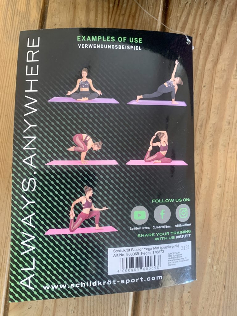 Schildkröt ‎960067 Yogamatte Flyer Rückseite