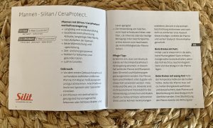 Silit Talis beschichtete Pfanne geöffnete Bedienungsanleitung