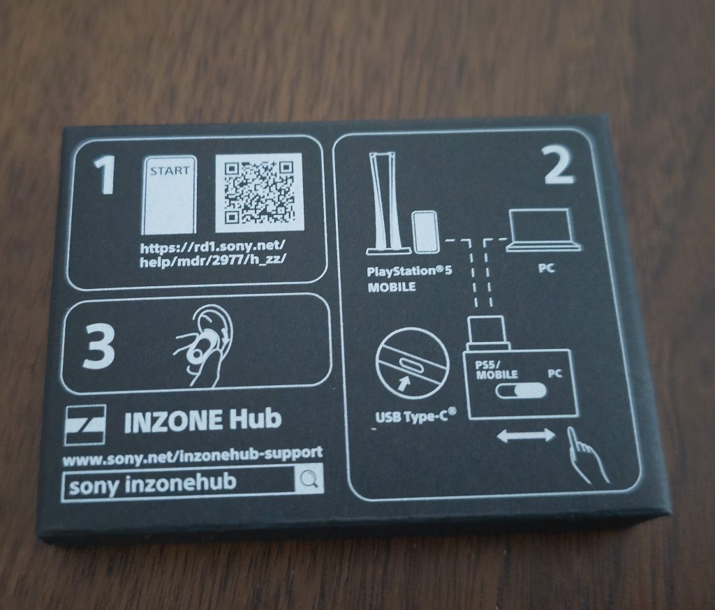 Sony INZONE Buds In-Ear-Gaming-Headset Bedienungsanleitungen Verpackung