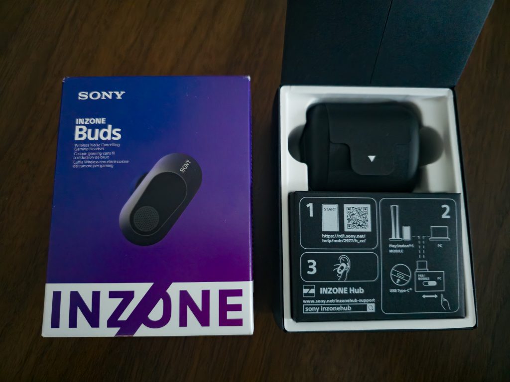 Sony INZONE Buds In-Ear-Gaming-Headset Verpackung geöffnet