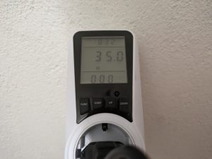 Stromverbrauch des Metabo BS 18 Akku-Bohrschraubers beim Laden
