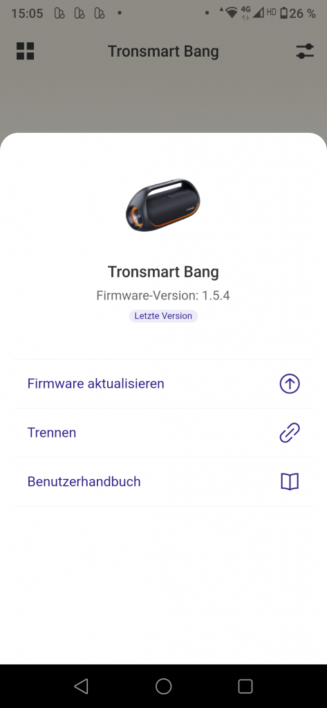 Tronsmart Bang App Screenshot 2