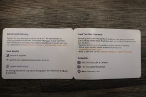 Tronsmart Garantiekarte offen