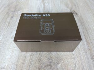 Verpackung der GardePro A3S Wildkamera von vorne